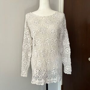 Vintage Y2K Crochet Knit Sweater